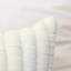 Striped White Square Throw Pillow Cover