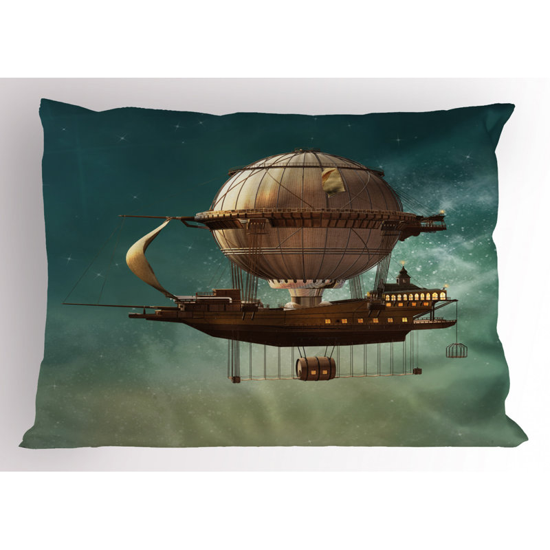 Steampunk Polyester Sham Set, Twin