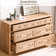 Commode double à 7 tiroirs l 54,9 po Farmhouse