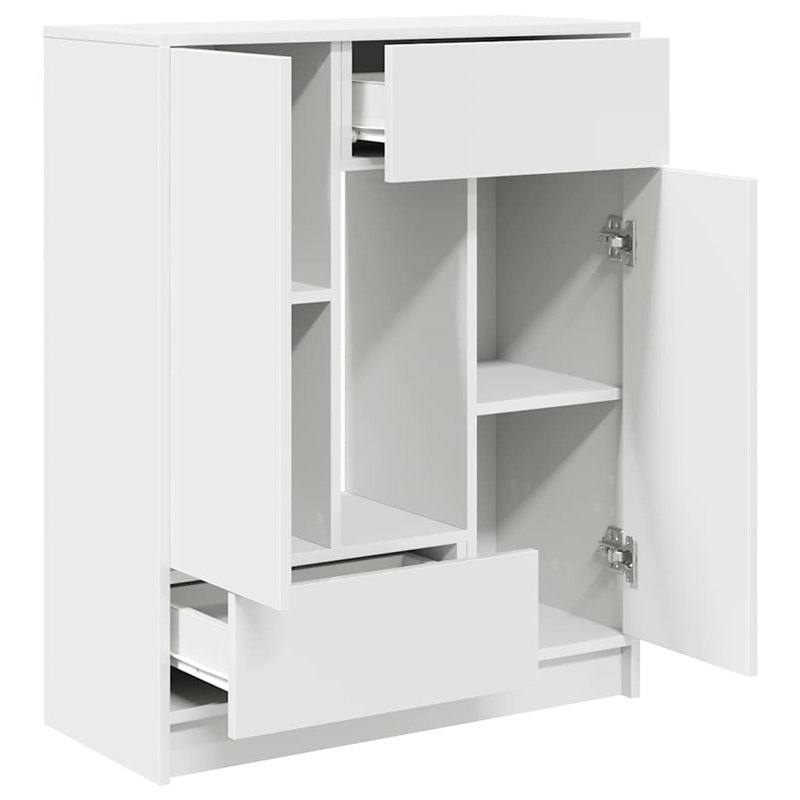 Sideboard With Drawers And Doors 73X31x90 Cm, White