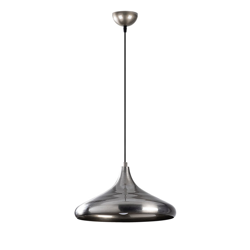 Lustre scandinave élégant Glam, finition argentée, 13,8 po x 13,8 po | Hauteur: 45,7 pouces, longueur du câble: 35,4 pouces | Corps en métal, douille E27 (40 W maximum), indice de protection IP20 | Parfait pour le salon et la salle à manger modernes