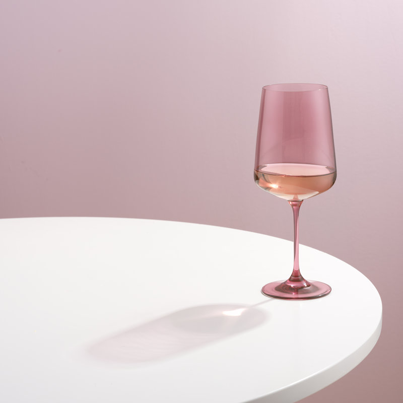 Verres à vin blancs Sidney - 17 oz - ensemble de 4 - rosé, Rosé, 17 oz