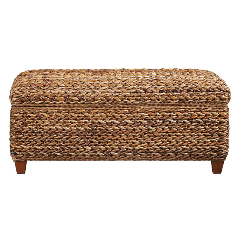 Élégante commode ambrée - feuille de bananier tissée, s'adapte à divers designs d'intérieur