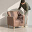 Housse pour fauteuil extensible d'aspect cuir - Housse de canapé 1 pièce pour la protection des meubles de salon-314149607