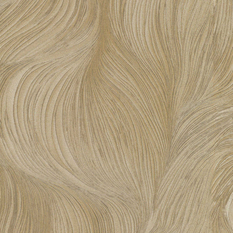 Waves of Wallpaper Sample, Gold
