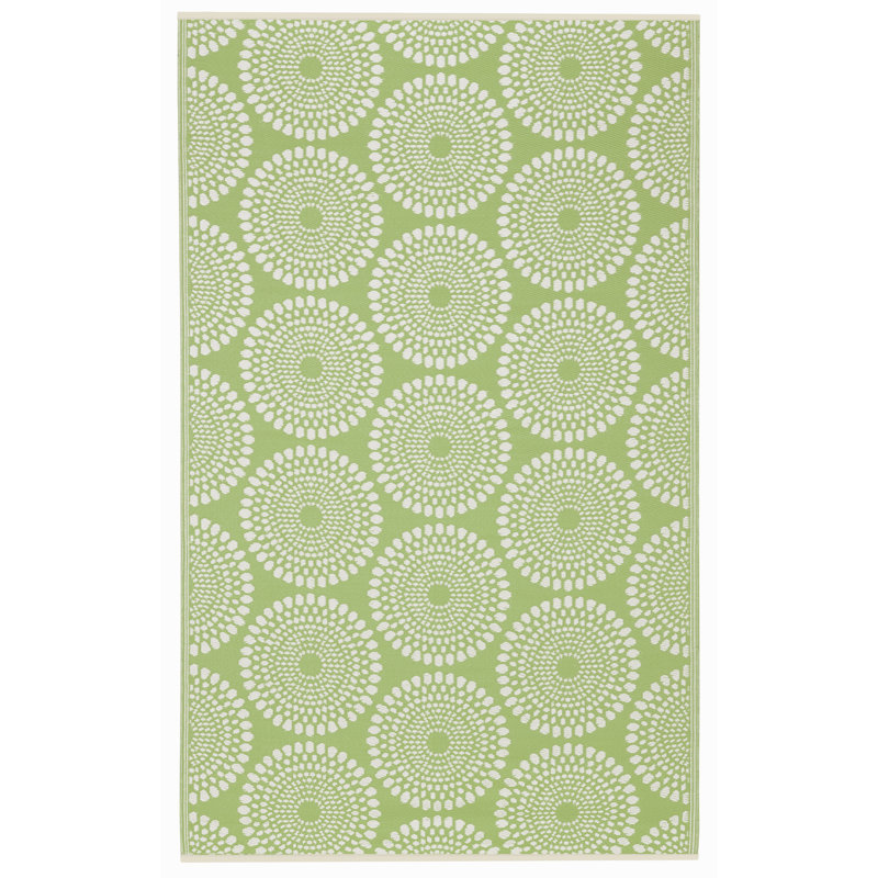 Tapis d'extérieur paille en plastique imperméable Oliviera, Rectangulaire 8 pi x 10 pi, Rio - Vert