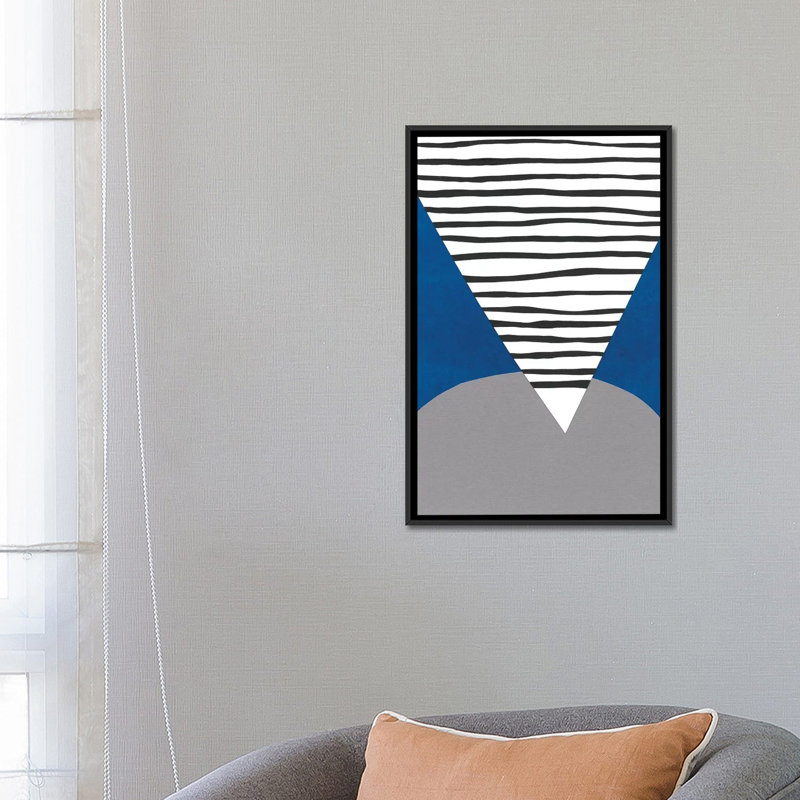 «Memphis, H 26 po x l 18 po x P 1,5 po, Toile avec cadre noir