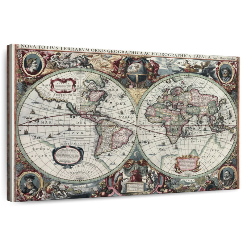Carte de l'hémisphère victorien Aliaz, H 32 po x l 48 po