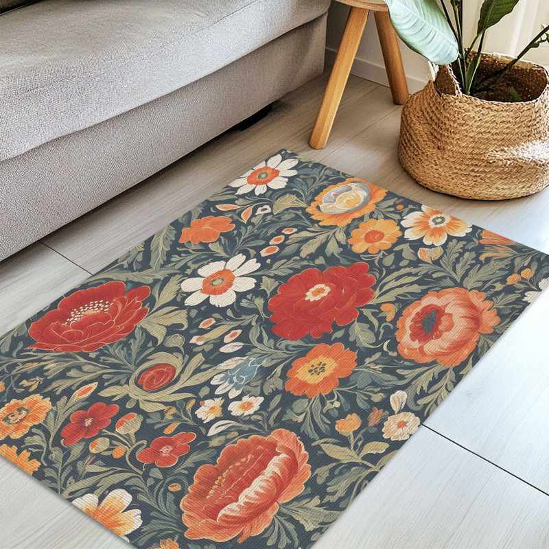 Bold Bloom Braided Rug, Rectangulaire 3 pi x 5 pi