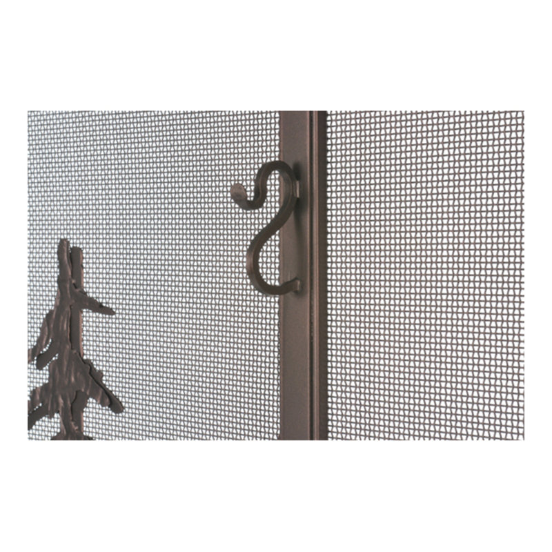 Tall Pines 2 Panel Steel Fireplace Screen