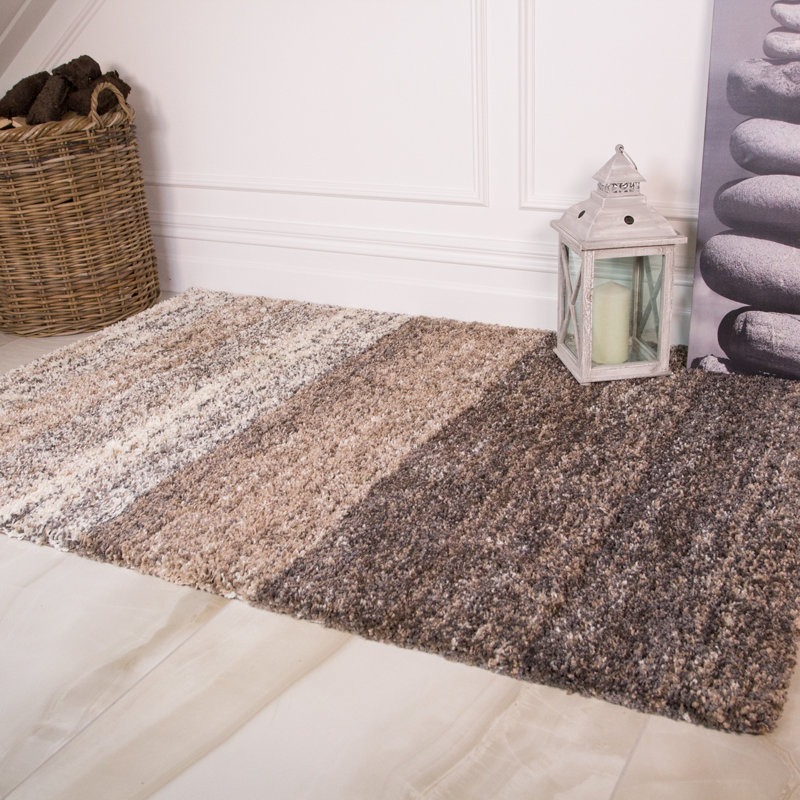 Reegan Striped Shag Area Rug, Rectangle 160 x 230cm