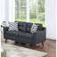 Polyfibre avec coussins de style moderne noir 2 pièces, sièges et dossier pour le salon 2-2099724499