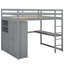 Lit mezzanine spacieux spacieux en gris avec garde-robe, bureau et options de rangement en bois massif-1480021685