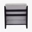 Chaise d'appoint Scott Living Moda blanche avec structure en bois massif noir, ensemble de 2