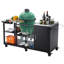 Table de barbecue d'extérieur pour gros œufs verts, table de chariot en métal avec crochets et supports, Kamado Joe Classic, noir