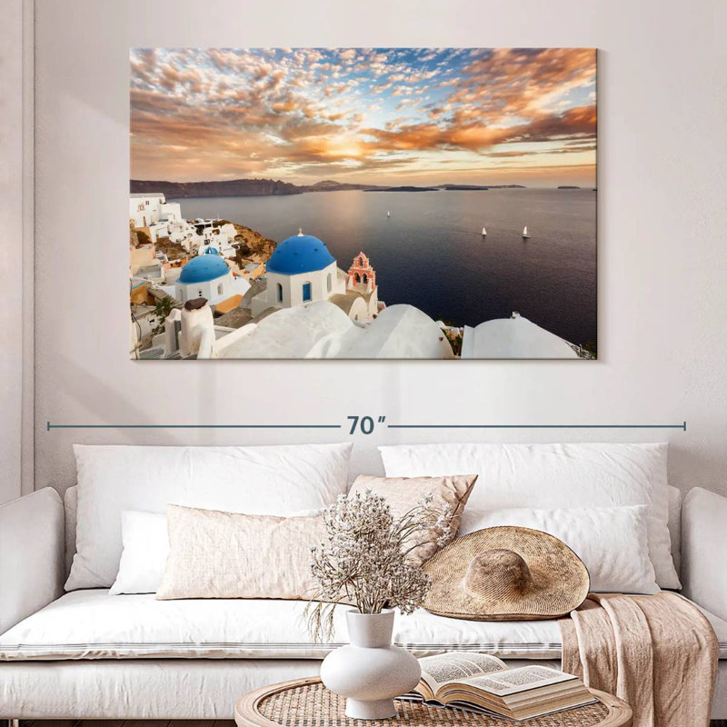 Nicci Santorini, coucher de soleil nuageux, H 34 po x l 51 po