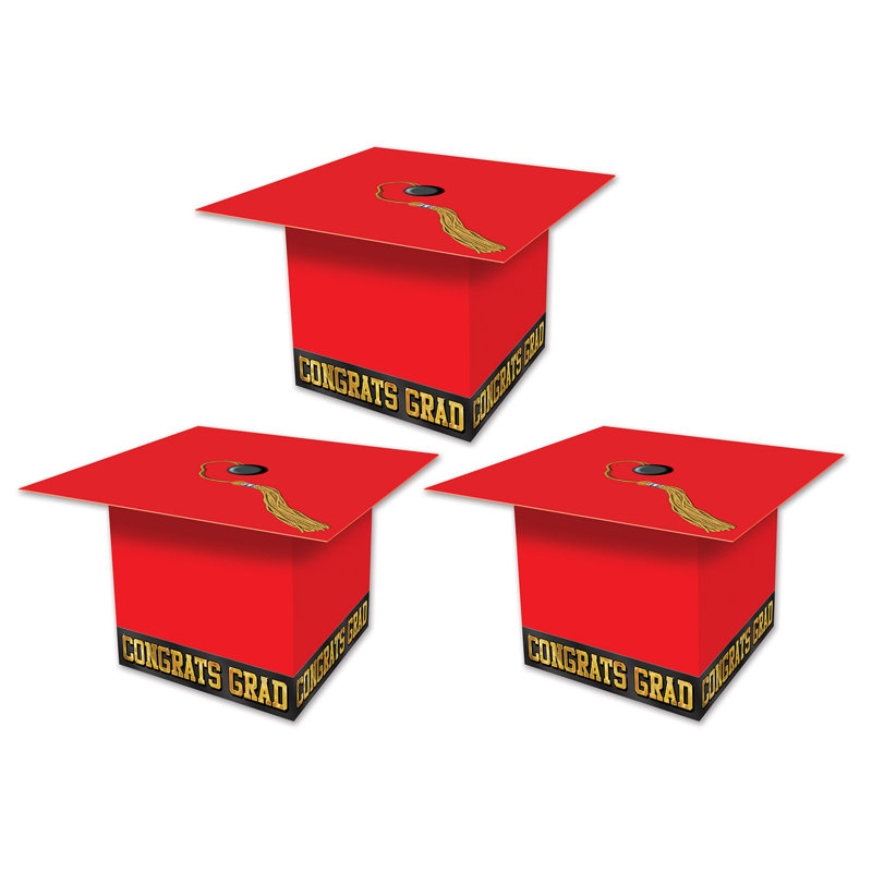 Boîtes de faveur Grad Cap - 3¼ po x 3¼ po - paquet de 12, Île Seymour Nord, Galapagos