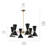 Phix 12-Light Steel Black Adjustable Chandelier-1052703384