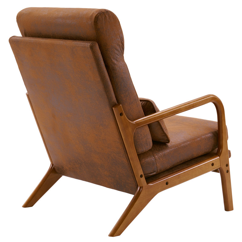 Fauteuil de 25,6 po de large Mamye, Microfibre rouille