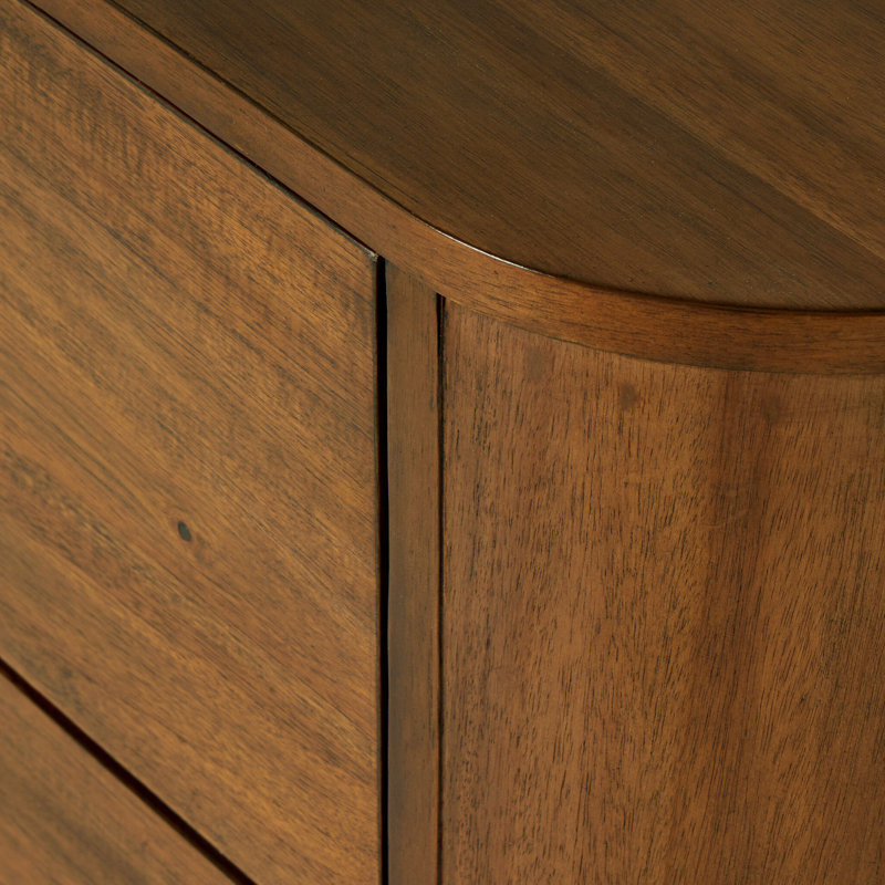 Paden Nightstand-Aged Black Acacia, Seasoned Brown Acacia