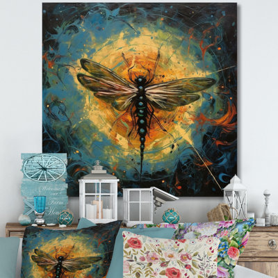 Peinture expressive de libellule
