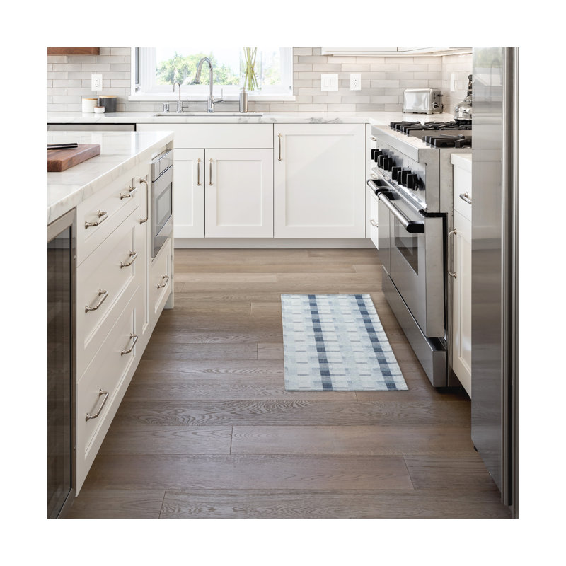 Tapis de cuisine Martha Stewart, Bleu / blanc, Tapis de couloir 1 pi 8 po x 4 pi 2 po