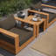 Ensemble de 3 meubles de patio en bois d'acacia Tahoe