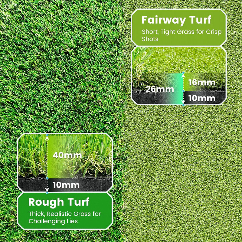 Tapis de golf 5x4ft 2-en-1