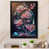 Impression noire sur toile encadrée sélectionné