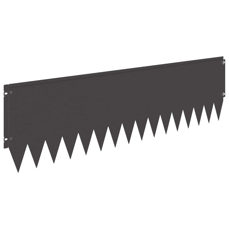 103 cm W Steel Lawn Edging Fencing, 30cm H x 103cm W, Black