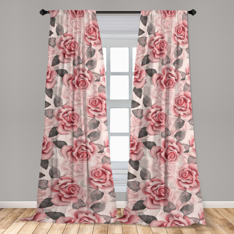 Herculis Semi Sheer Curtain Pair, 95" W x 63" H