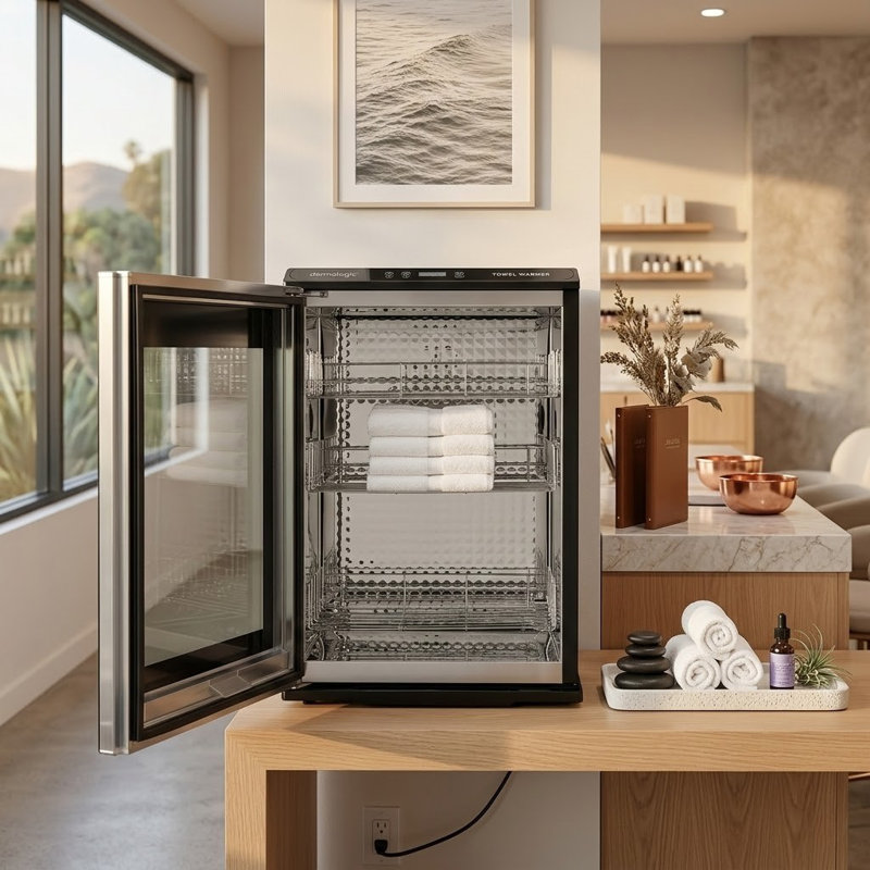 DERMALOGIC Towel Warmer w/ Glass Door - 60L