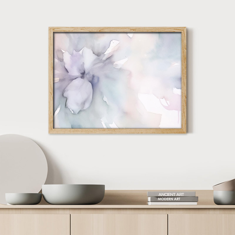 «Abstract Watercolor Floral» sur papier, Naturel, H 11 po x l 14 po
