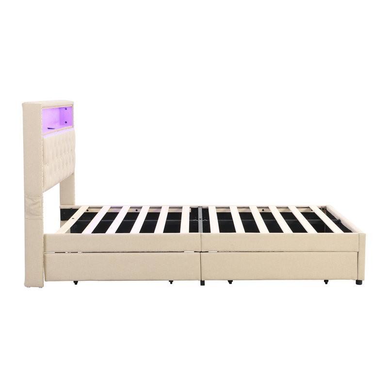 Dunsmuir Upholstered Storage Bed, Double (4'6)