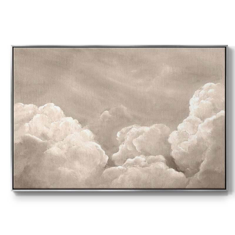 Painted Clouds II, reproduction d'art sur toile, H 25 po x l 37 po x P 2 po, Argent