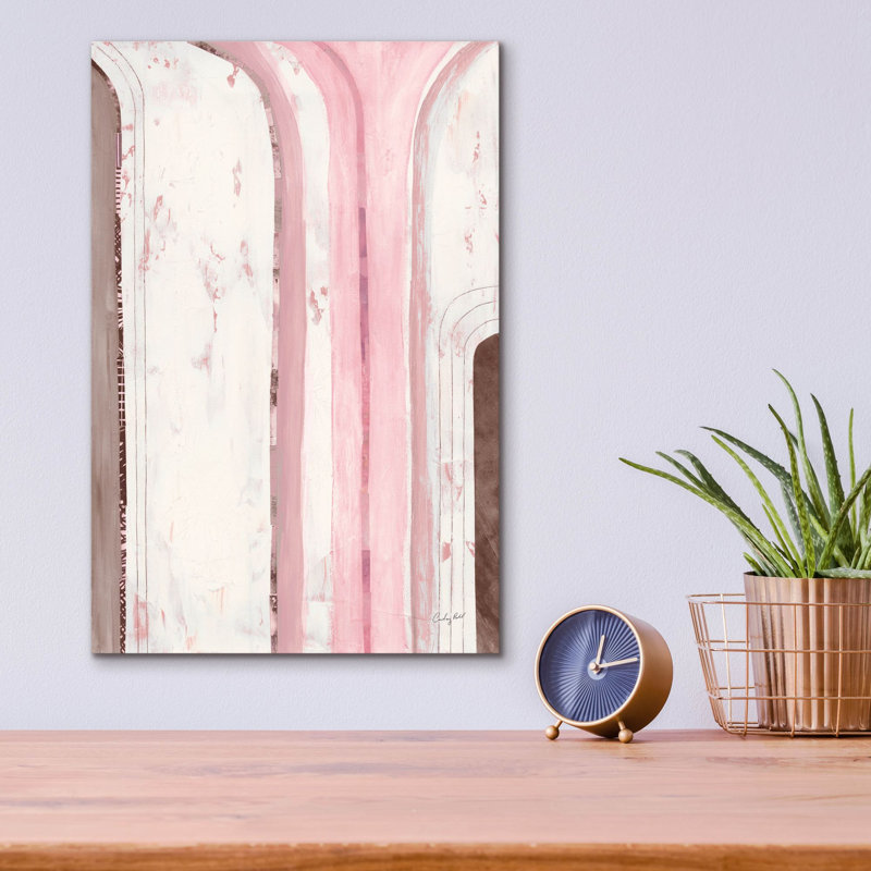  «Kindness 1 Pink» par Courtney Prahl, art mural en verre acrylique, 12 po x 16 po