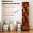 68.1'' H 5 Tier Rotating Rolling Bookcase with 1 Drawer-1237229763