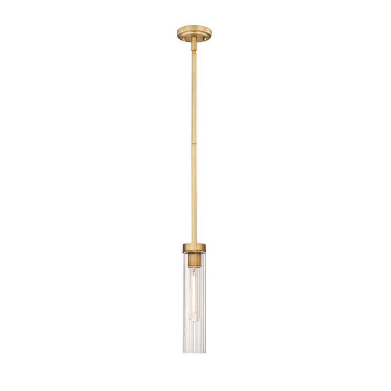 Mortola 1 - Light Single Pendant, Rubbed Brass