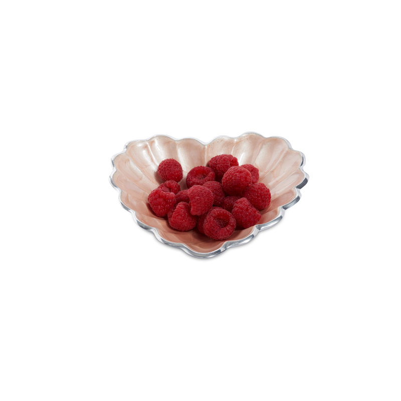 Handmade Stainless Steel Cereal Bowl, Pink Ice