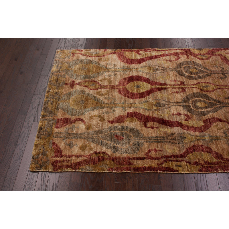 Tapis naturel Torrance Amidon Ikat, 7 pi 7,2 po x 9 pi 6 po