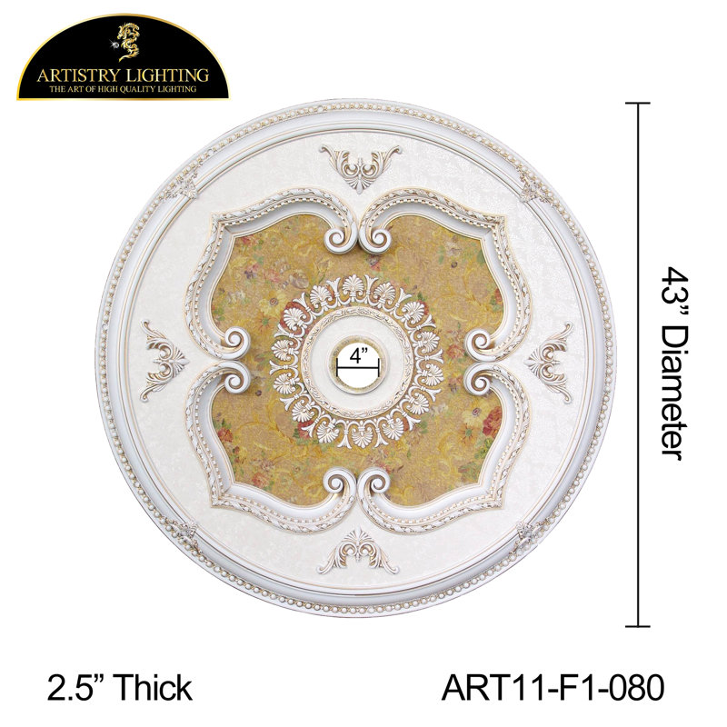 Motif floral rond rond 43 po