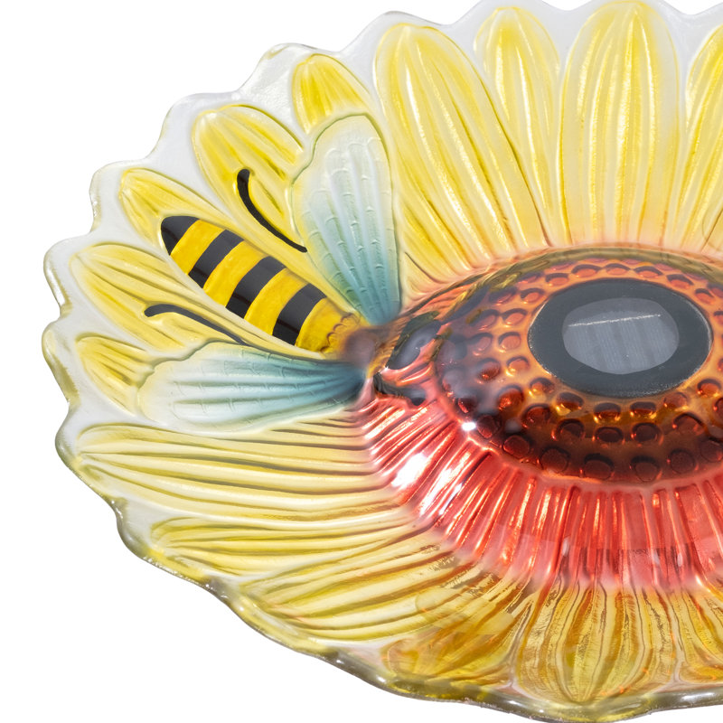 Bain solaire d'oiseaux à fleurs