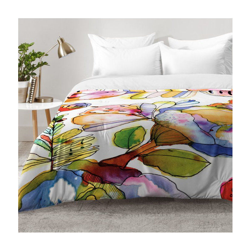 Cayenablanca Polyester Floral Comforter, King Comforter + 2 King Shams