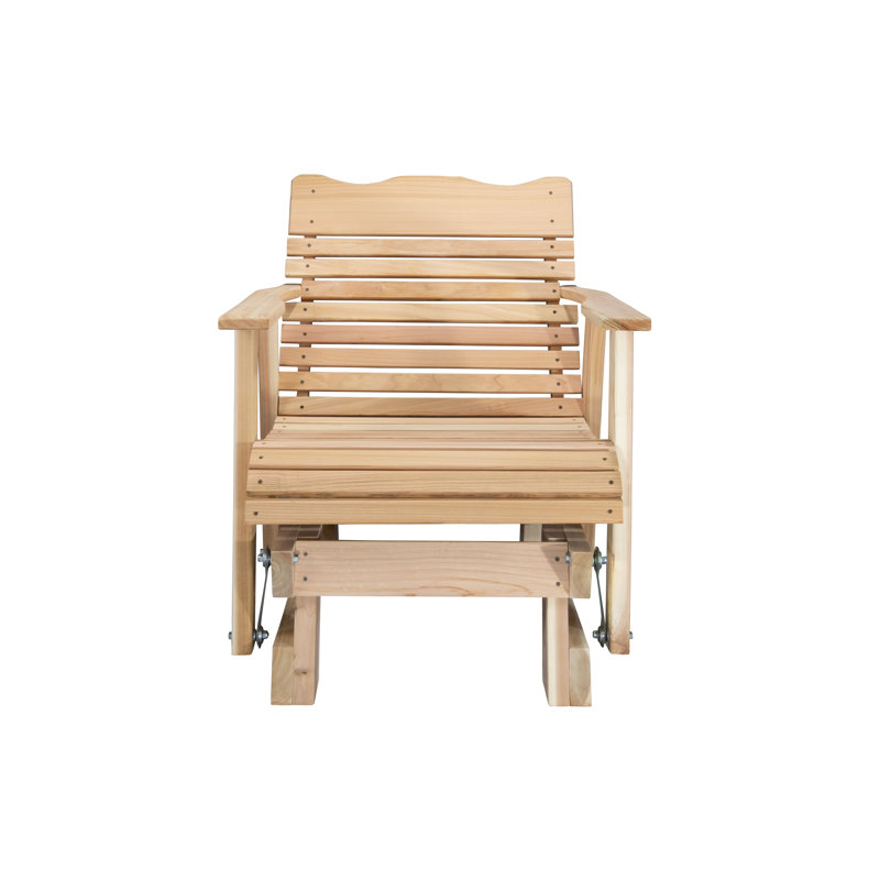 Chaise d'extérieur coulissante en bois massif Letourneau, Cèdre naturel