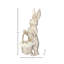 Lapin en résine 17 po avec panier floral