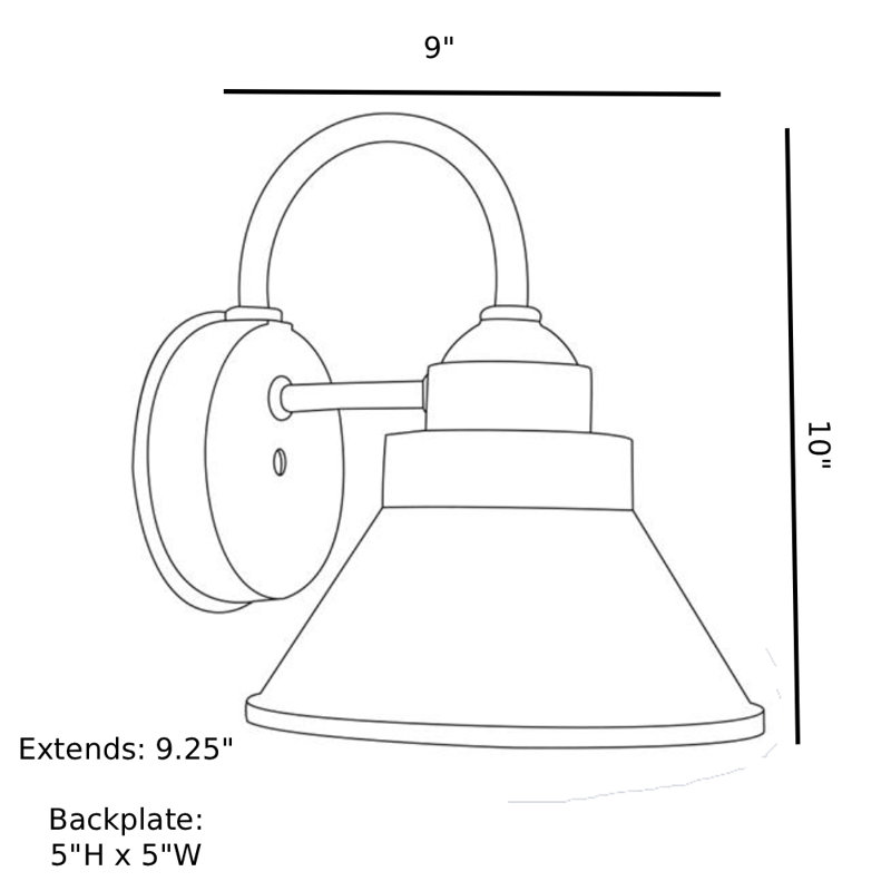 Solus Goose Outdoor Wall Mount Light Fixture, White