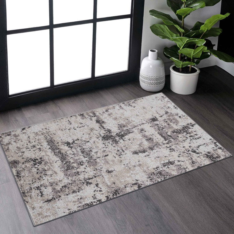 Collection Abstract Doormat Rug, Rectangle 2' x 3'