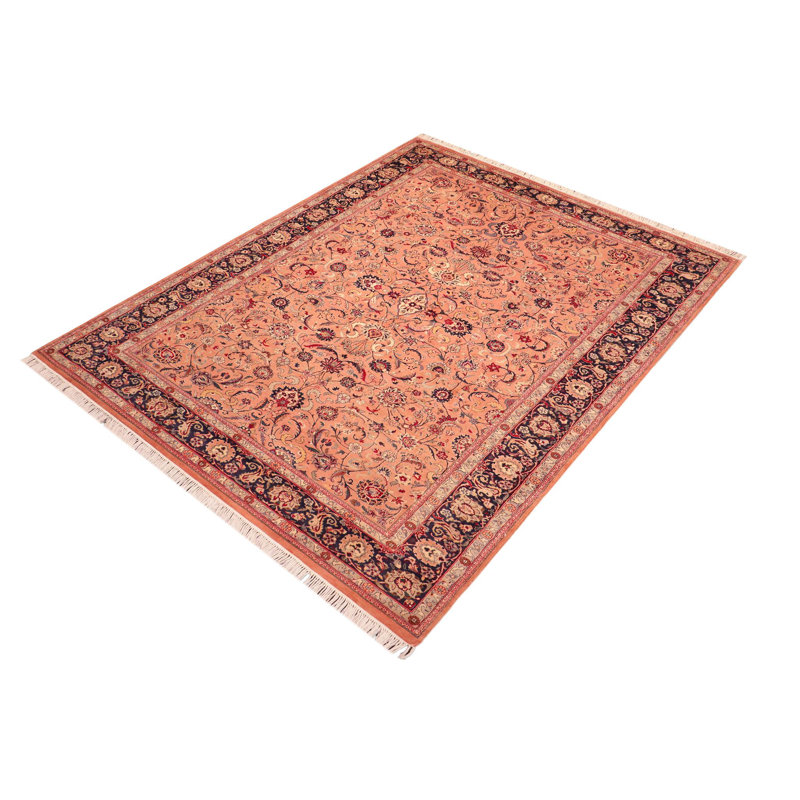Tapis de zone en laine noué la 6 pi 2 po x 9 pi 4 po one-of-kind Palomino