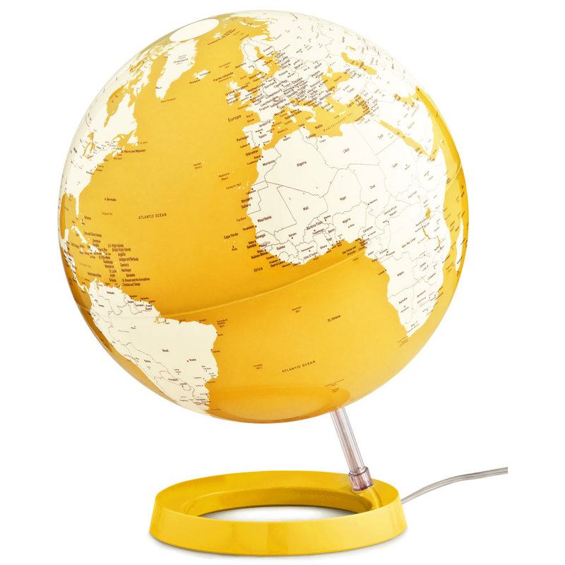 Plastic / Acrylic Tabletop Globe, Yellow