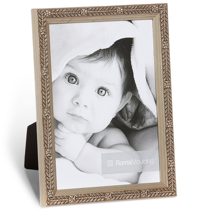Cadre photo Fiori, 4 po x 6 po, Feuille d'argent